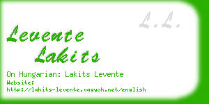 levente lakits business card